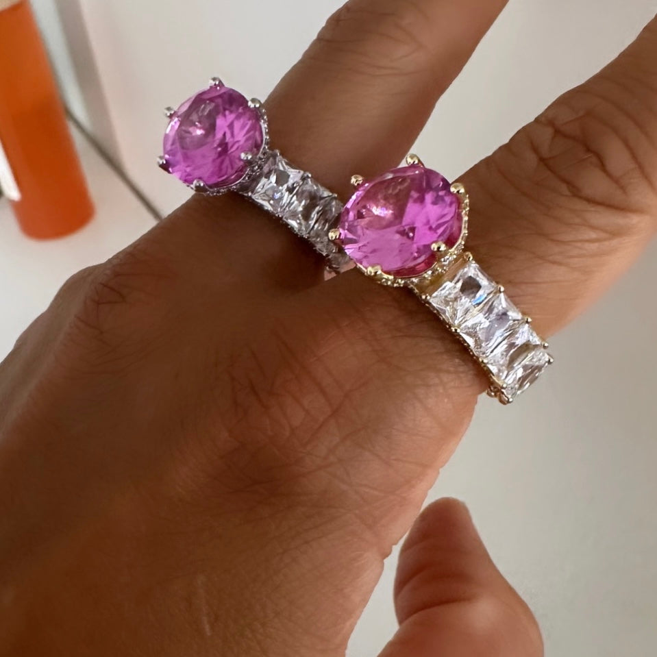 Pink online chunky ring1