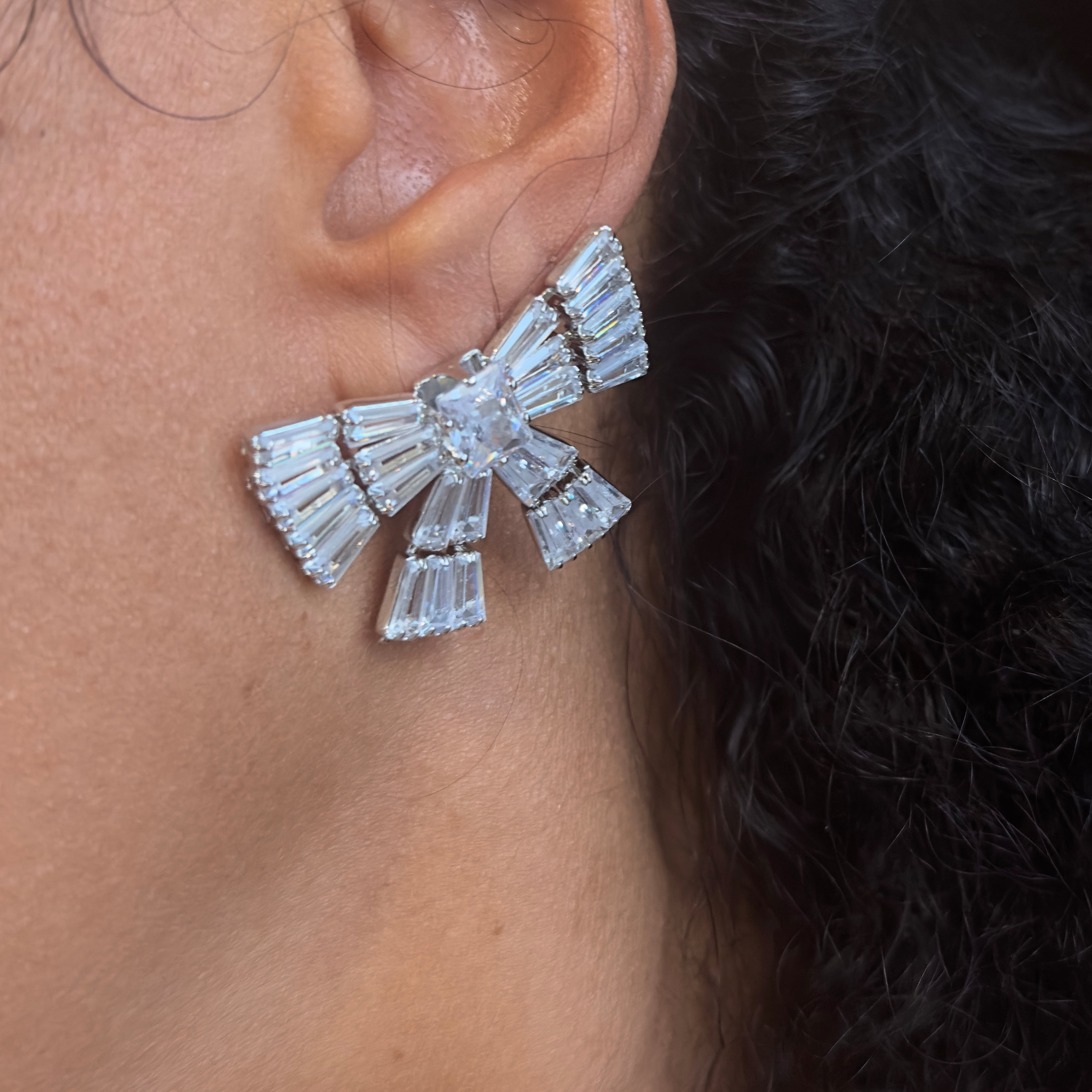 Bow Baguette Earrings