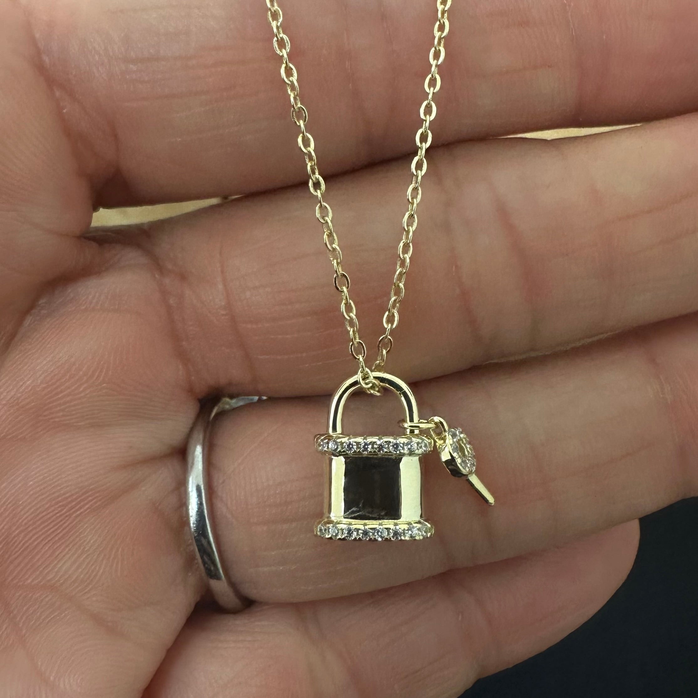 Lock Key Pendant Necklace