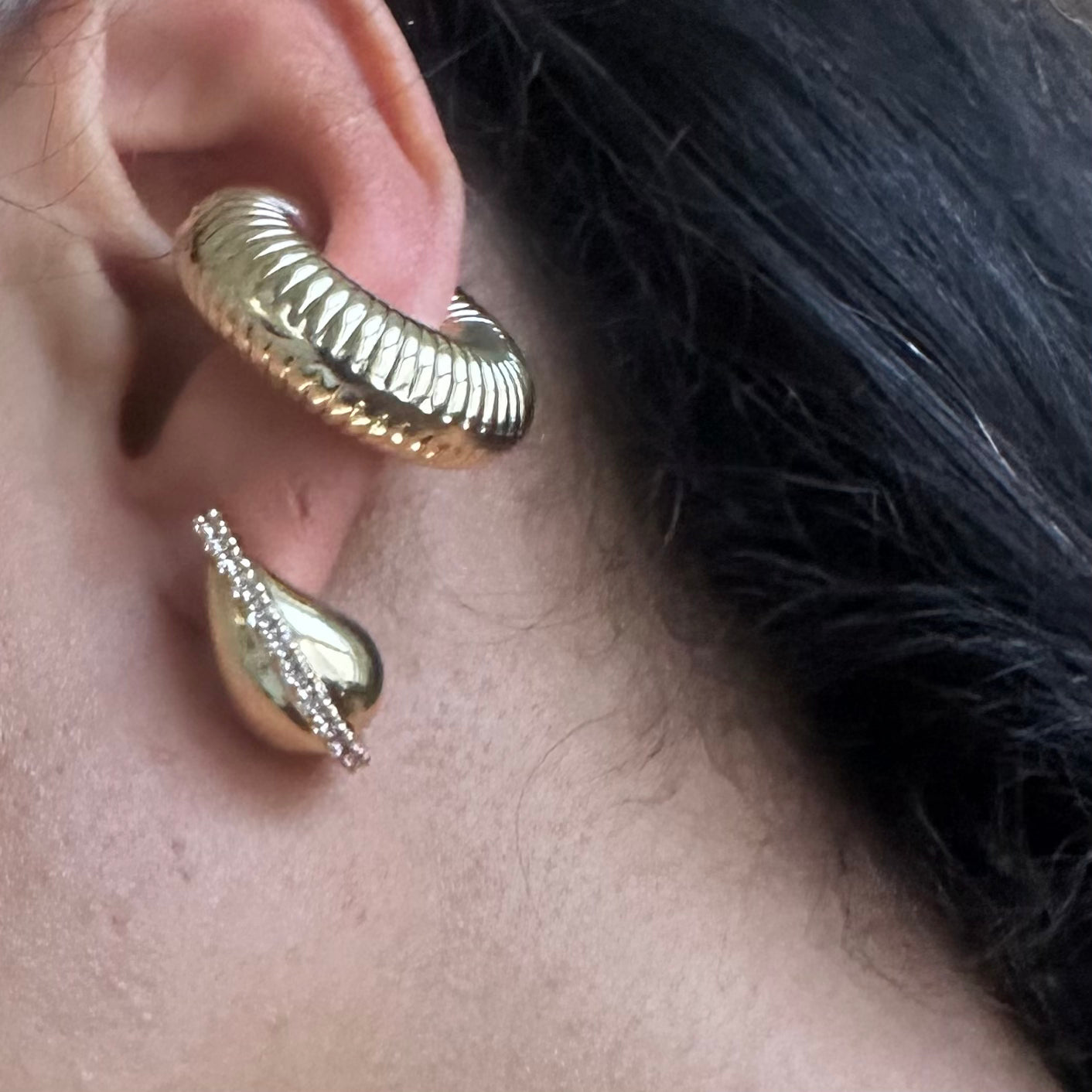 Ridge Cuff Earrings