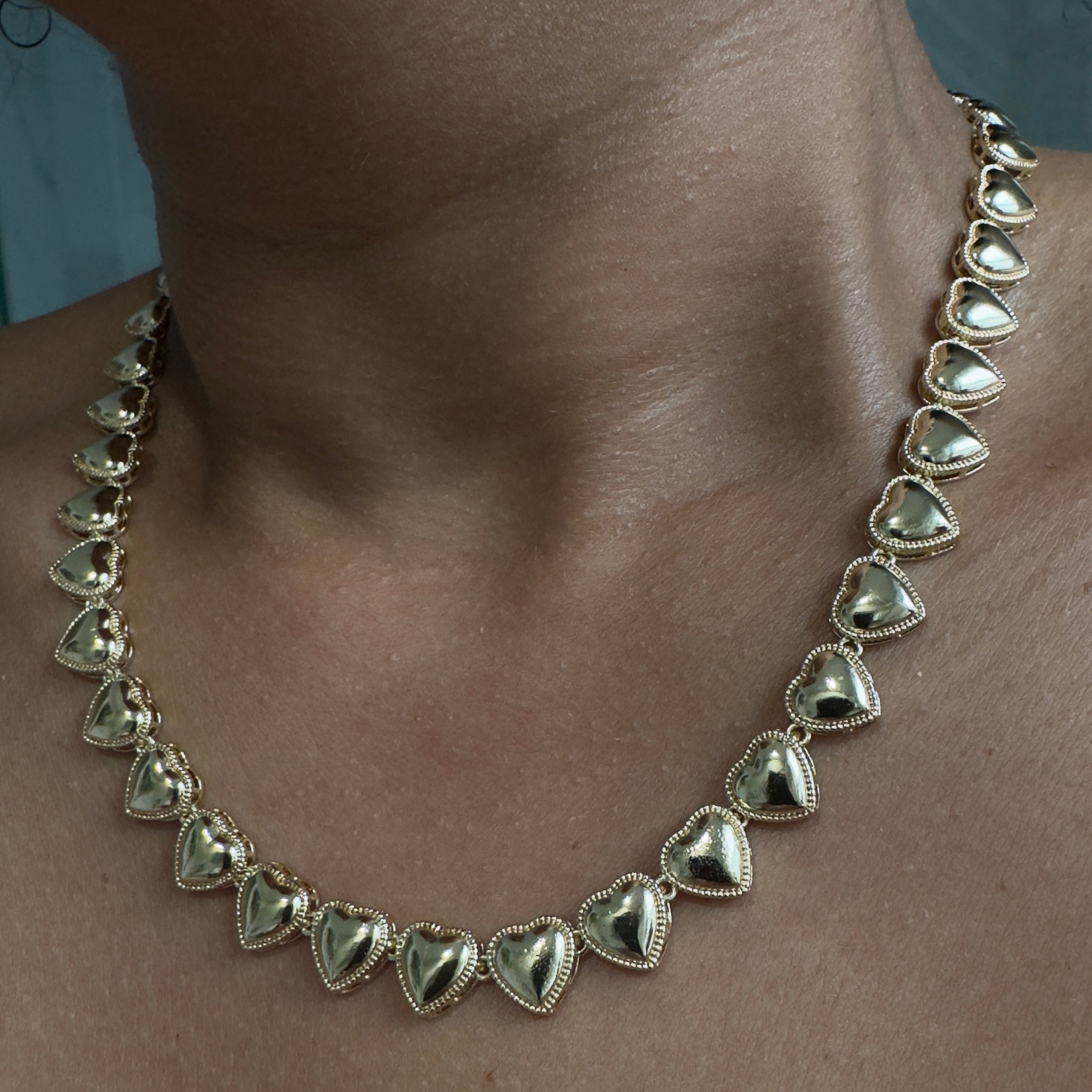 Heart Link Necklace Set