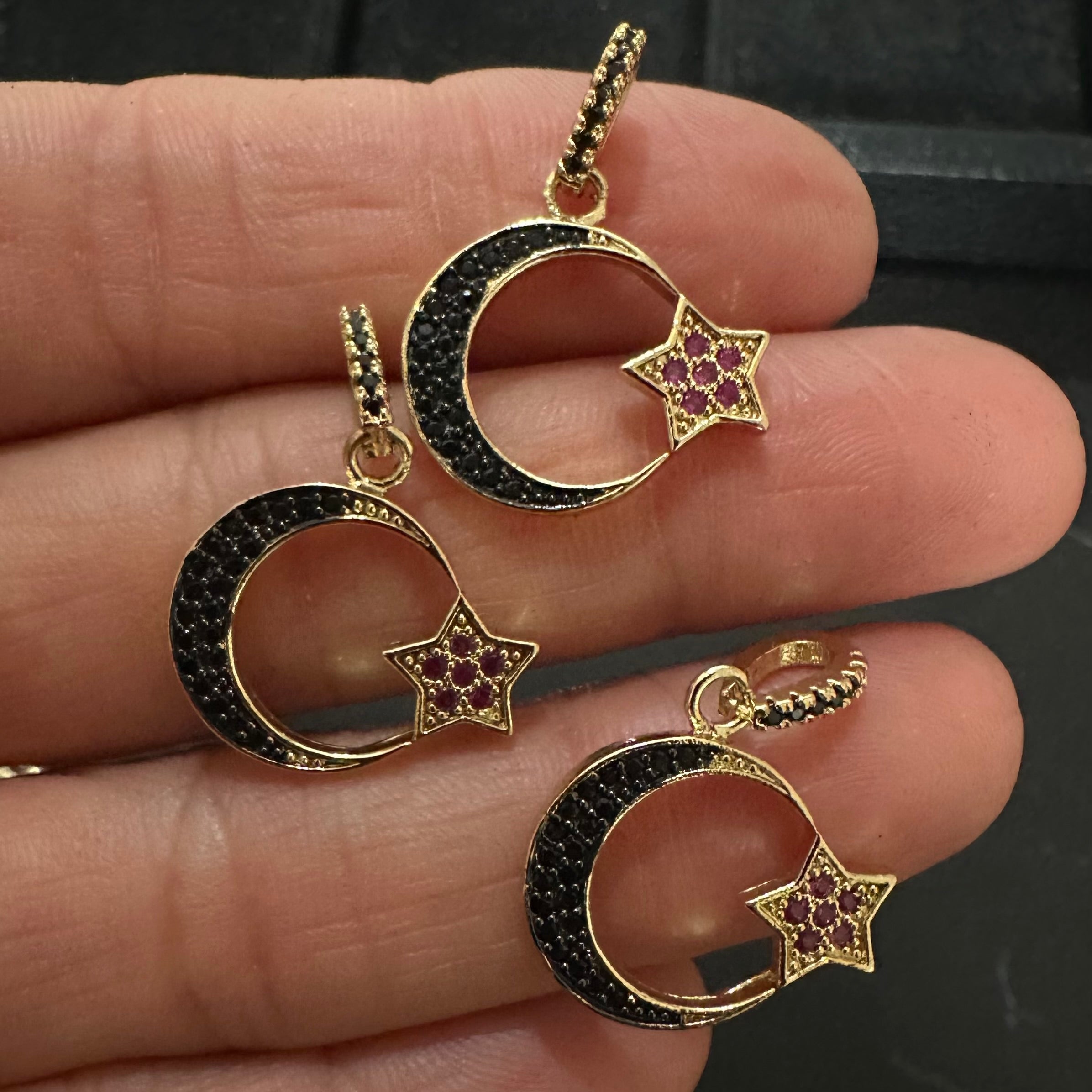 Crescent Moon & Star Pendant