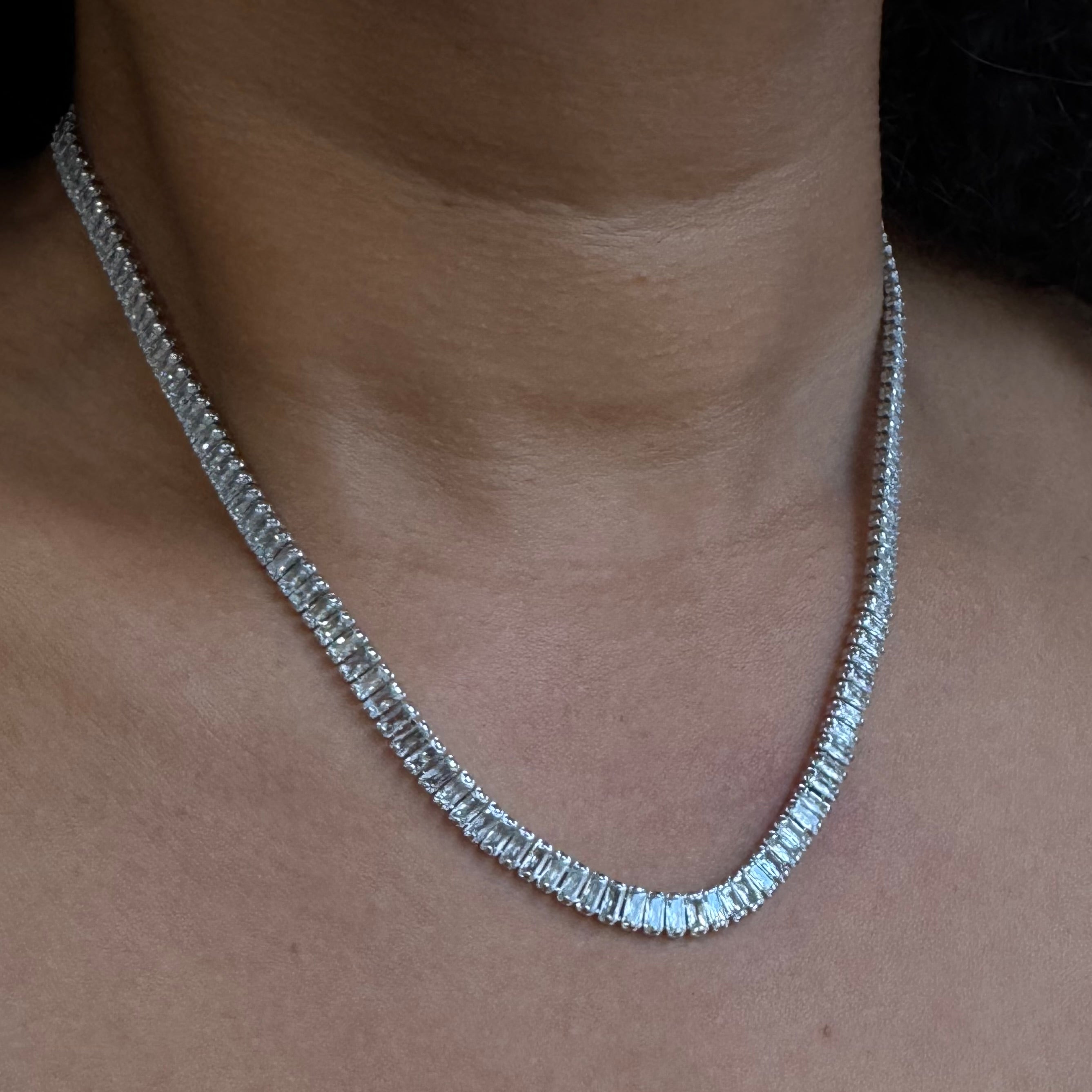 Baguette Tennis Necklace