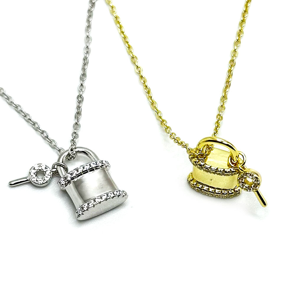 Inner Harmony Lock & Key Pendant Necklace