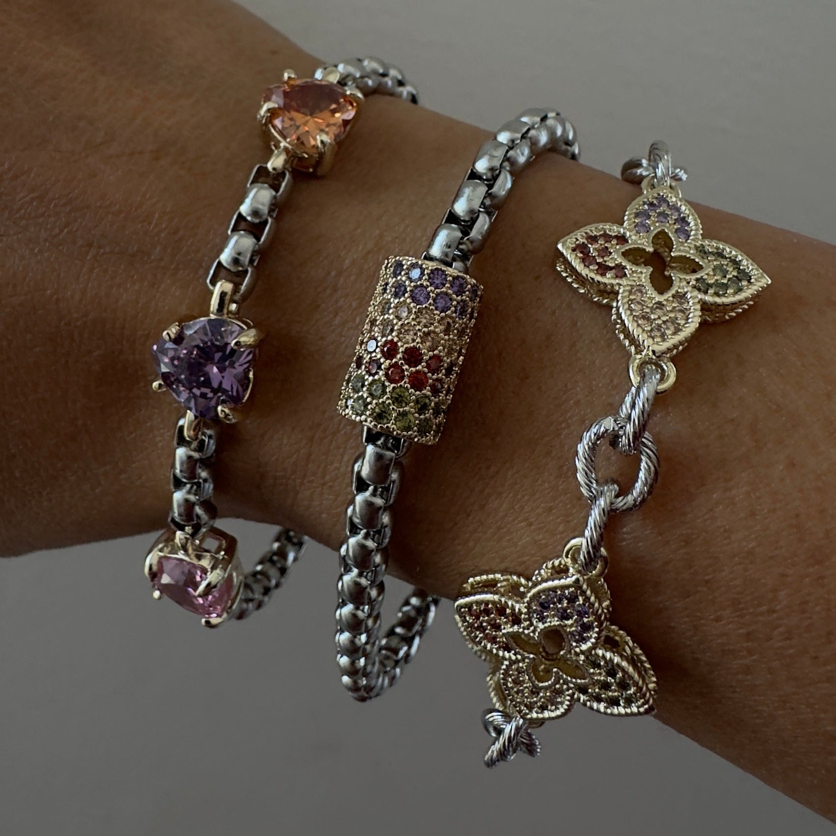 Clover Barrel Stone Bracelets