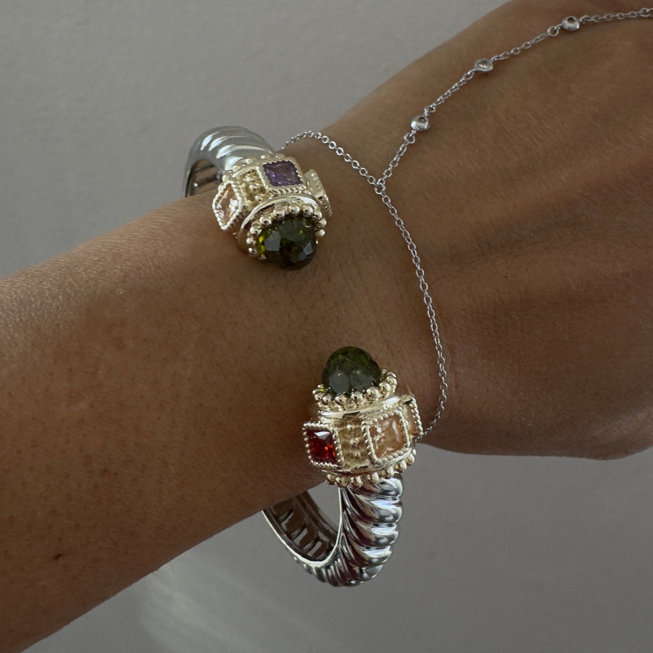 Stone Hinge Bangle
