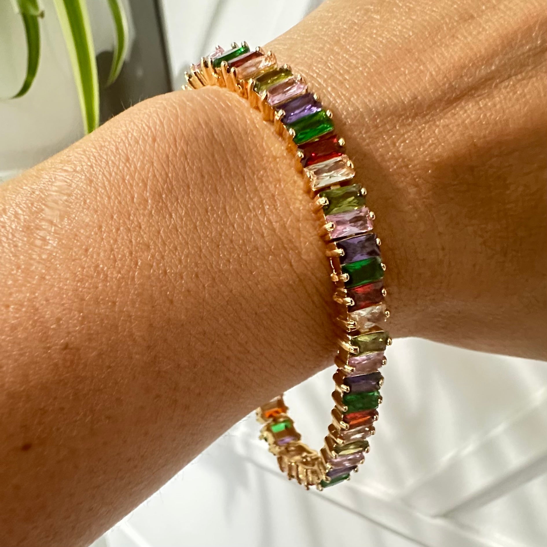 Multi Color Tennis Bracelet