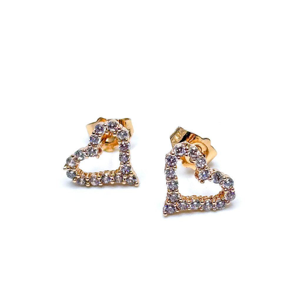 Sparkling Affection Heart Stud Earrings