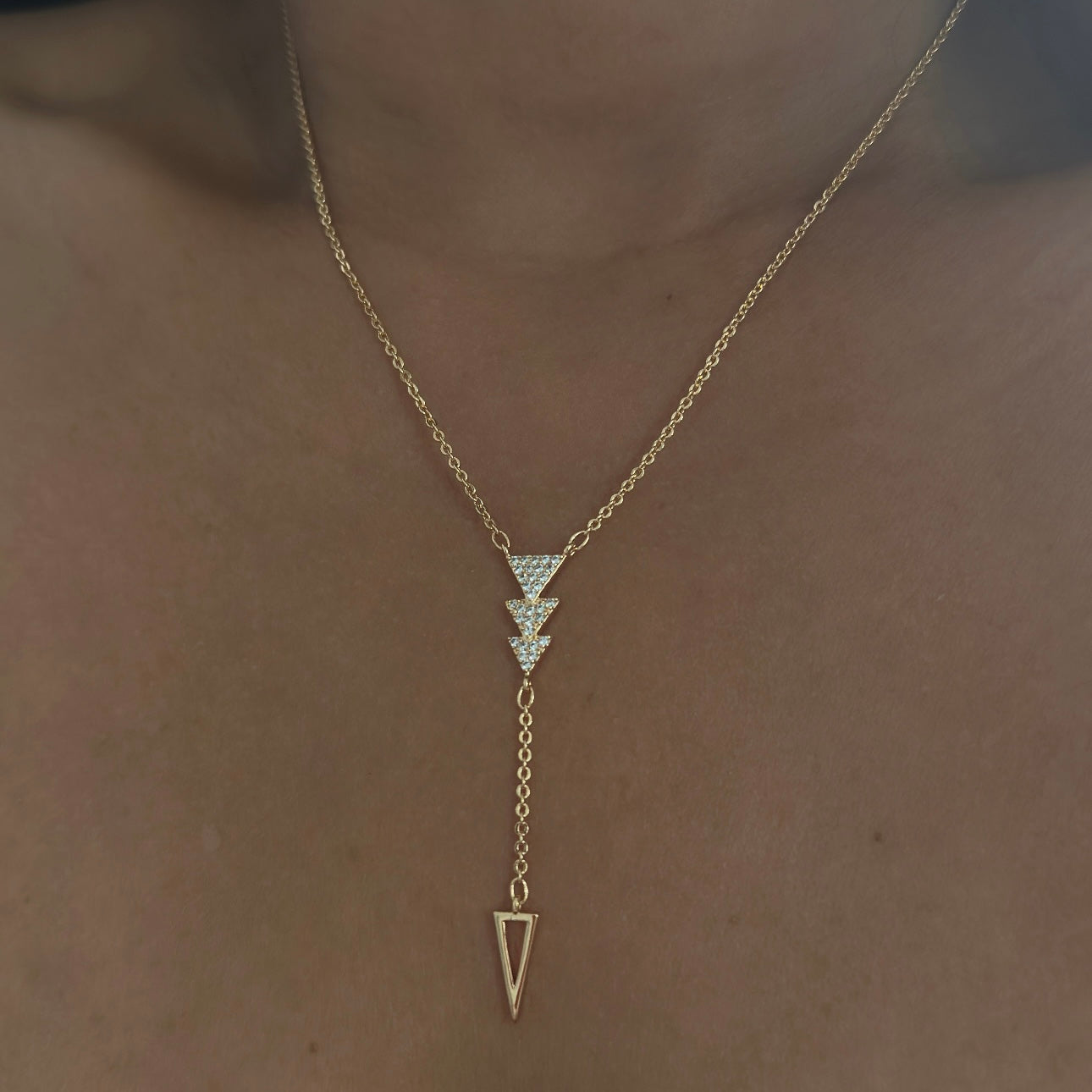 Pyramid Drop Necklaces