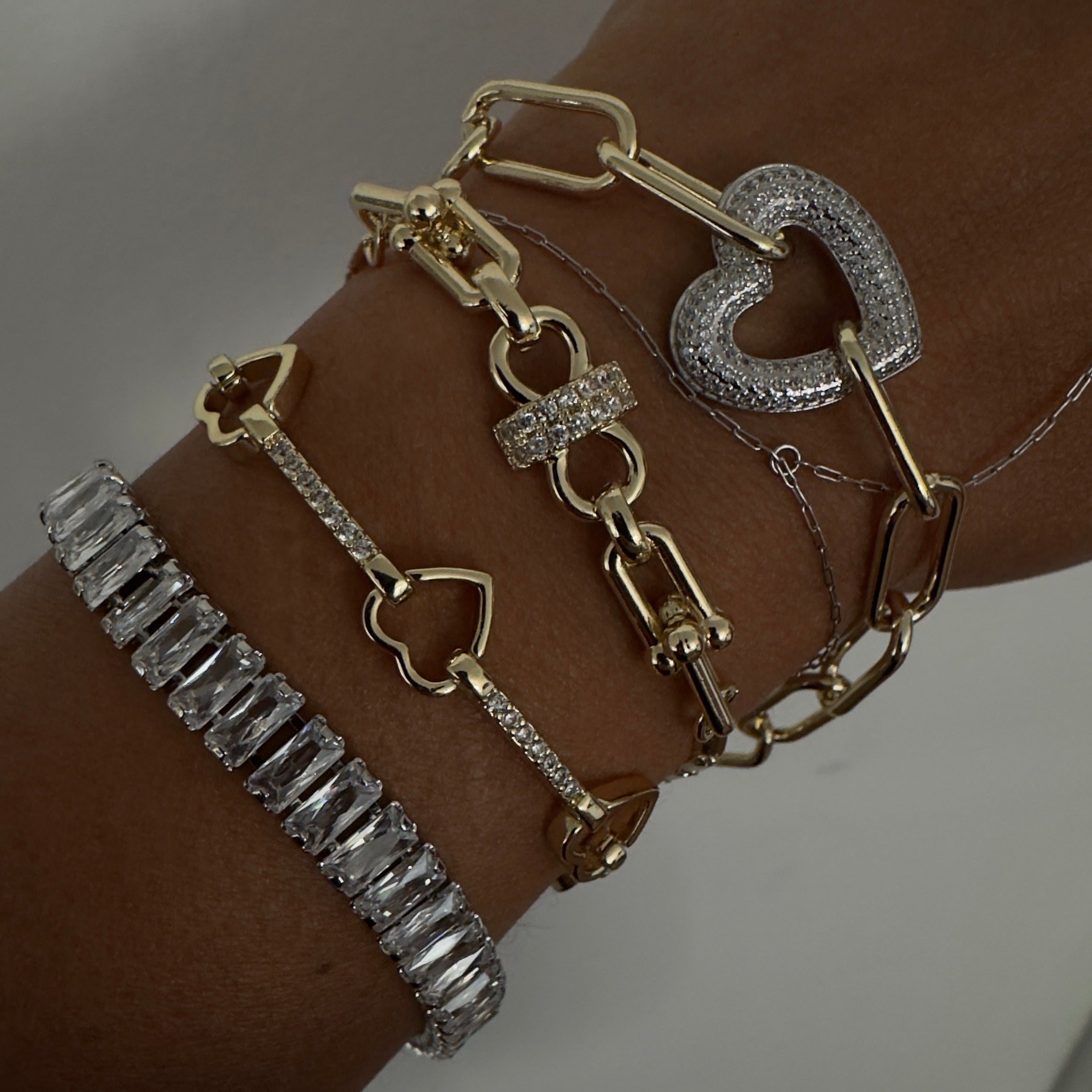 Heart Mix Metal Bracelets