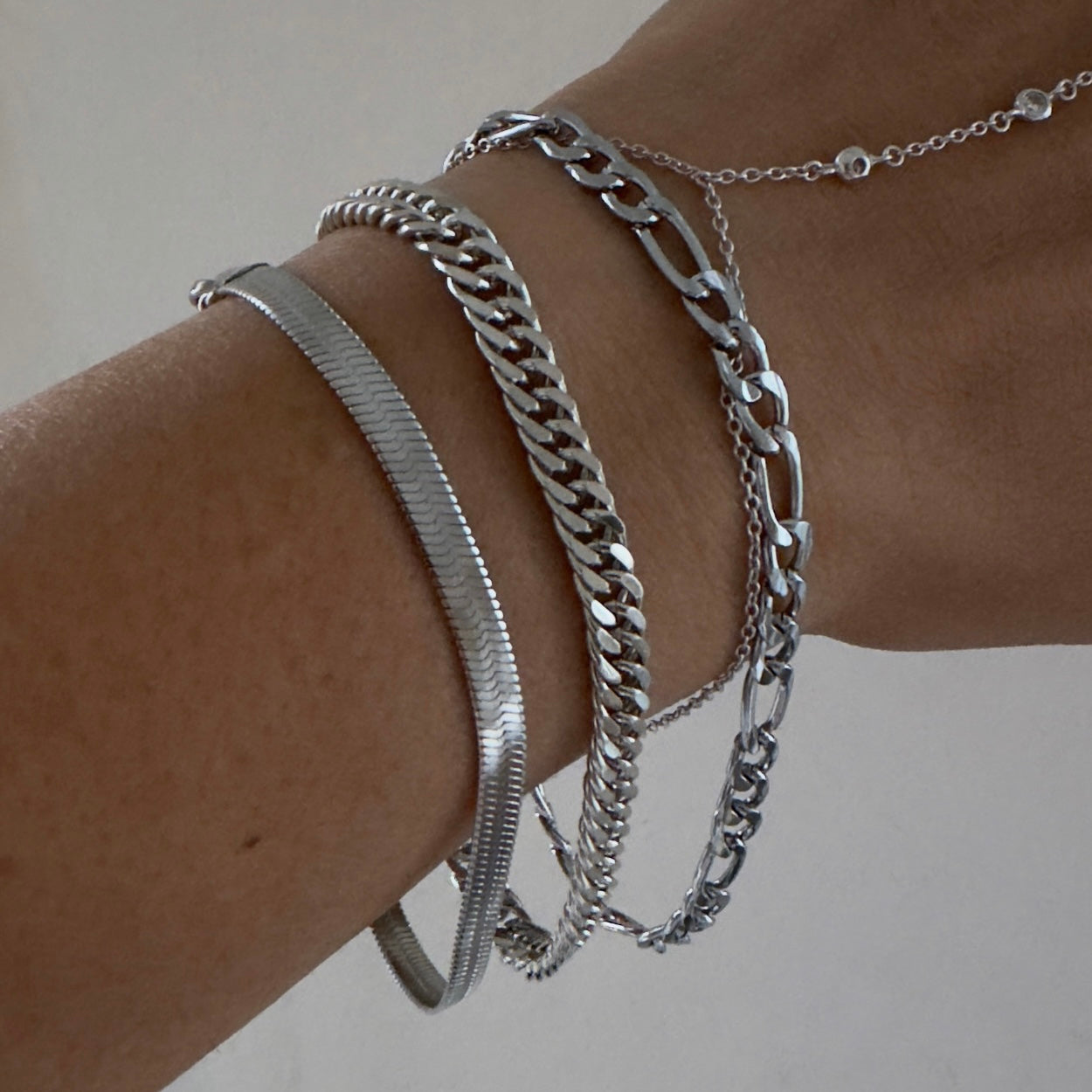 Silver Retro Link Bracelets