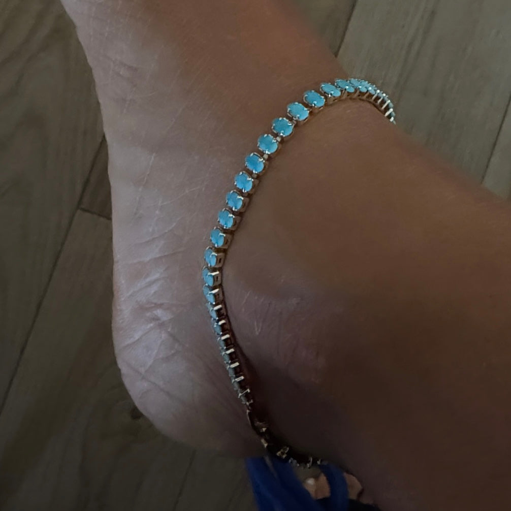Turquoise Tennis Anklet