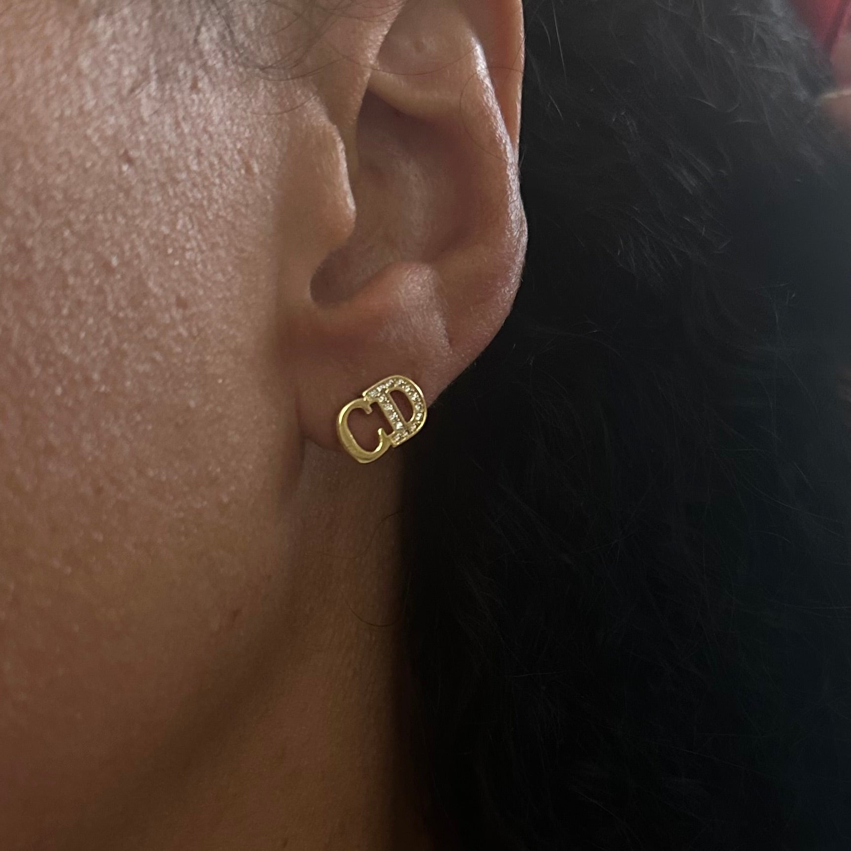 CD initial Stud Earrings