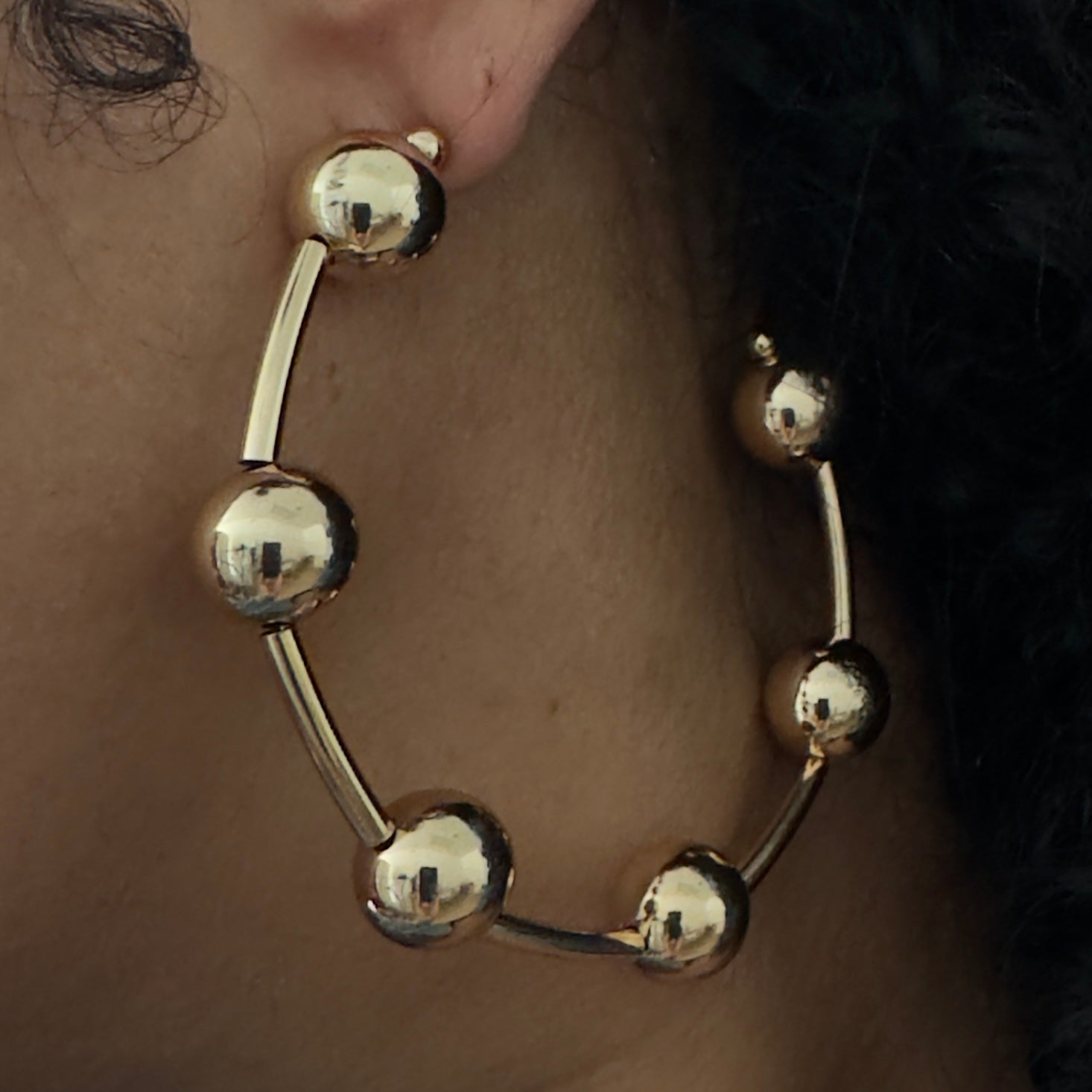Golden Orbit Hoops