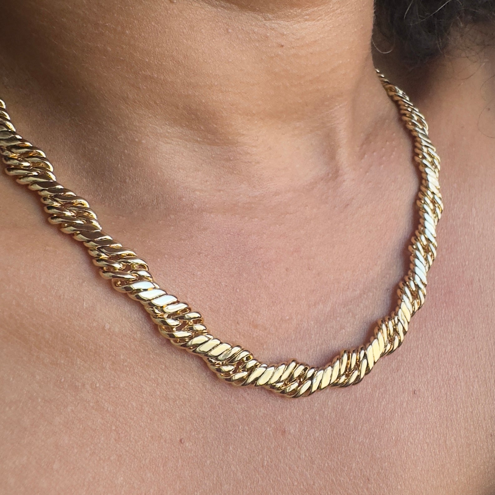 Delicate Twisted Cuban Necklace