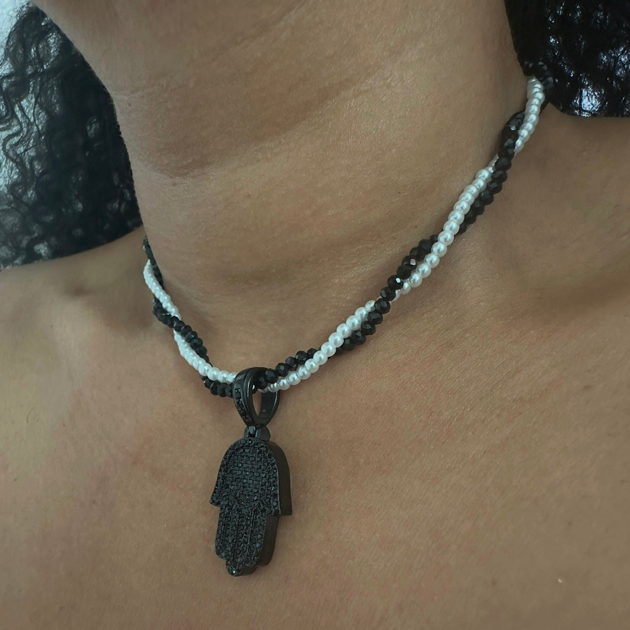 Hamsa Beaded Necklace
