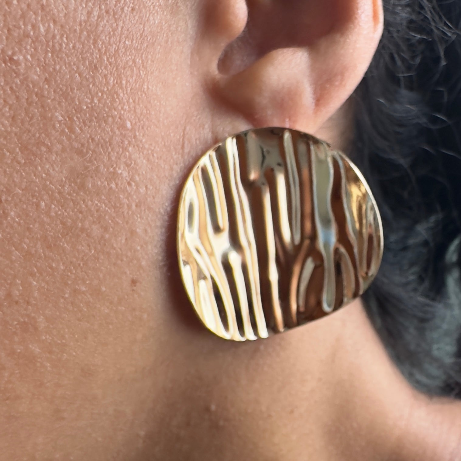 Liquid Gold Disc Earrings