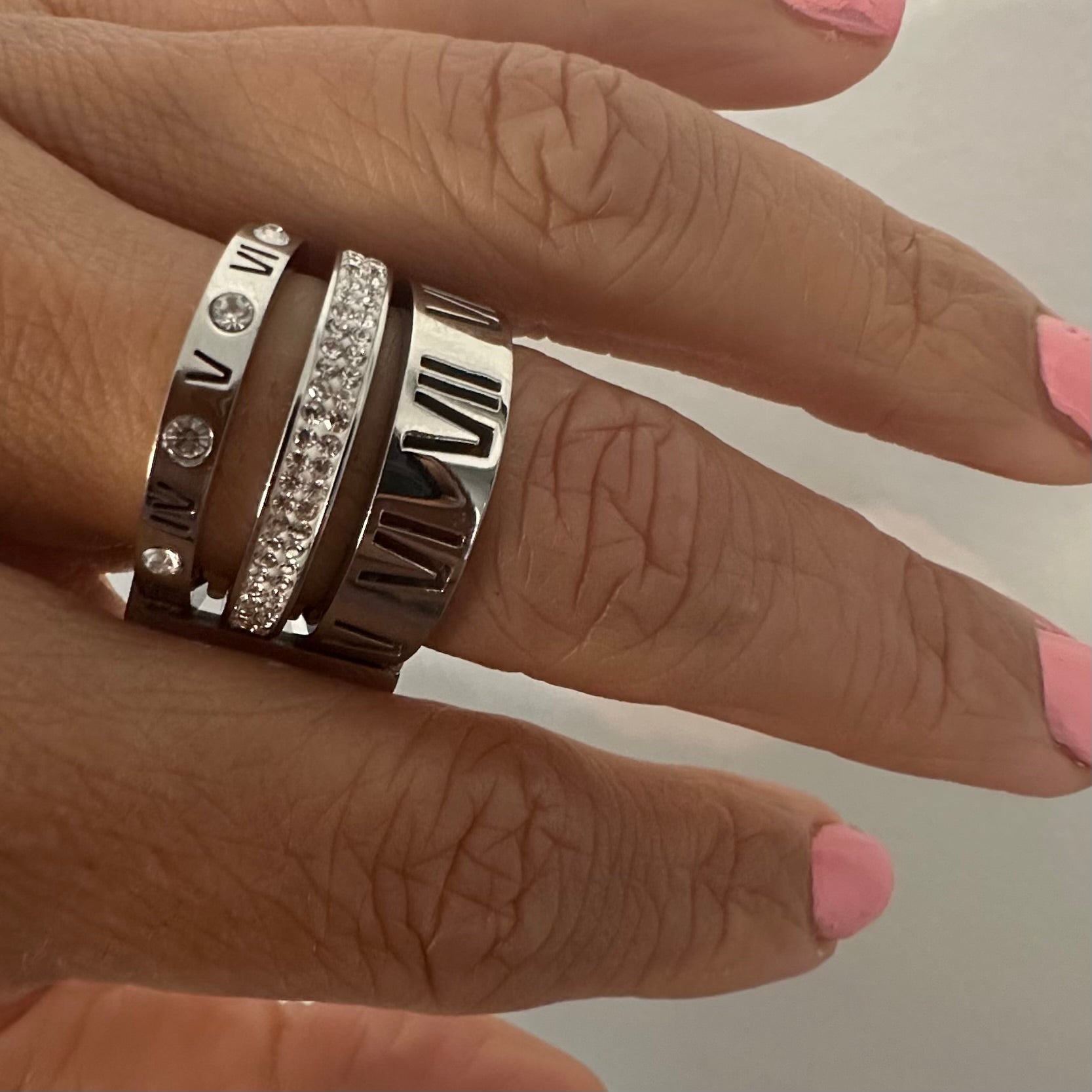 Roman Numeral Ring Set