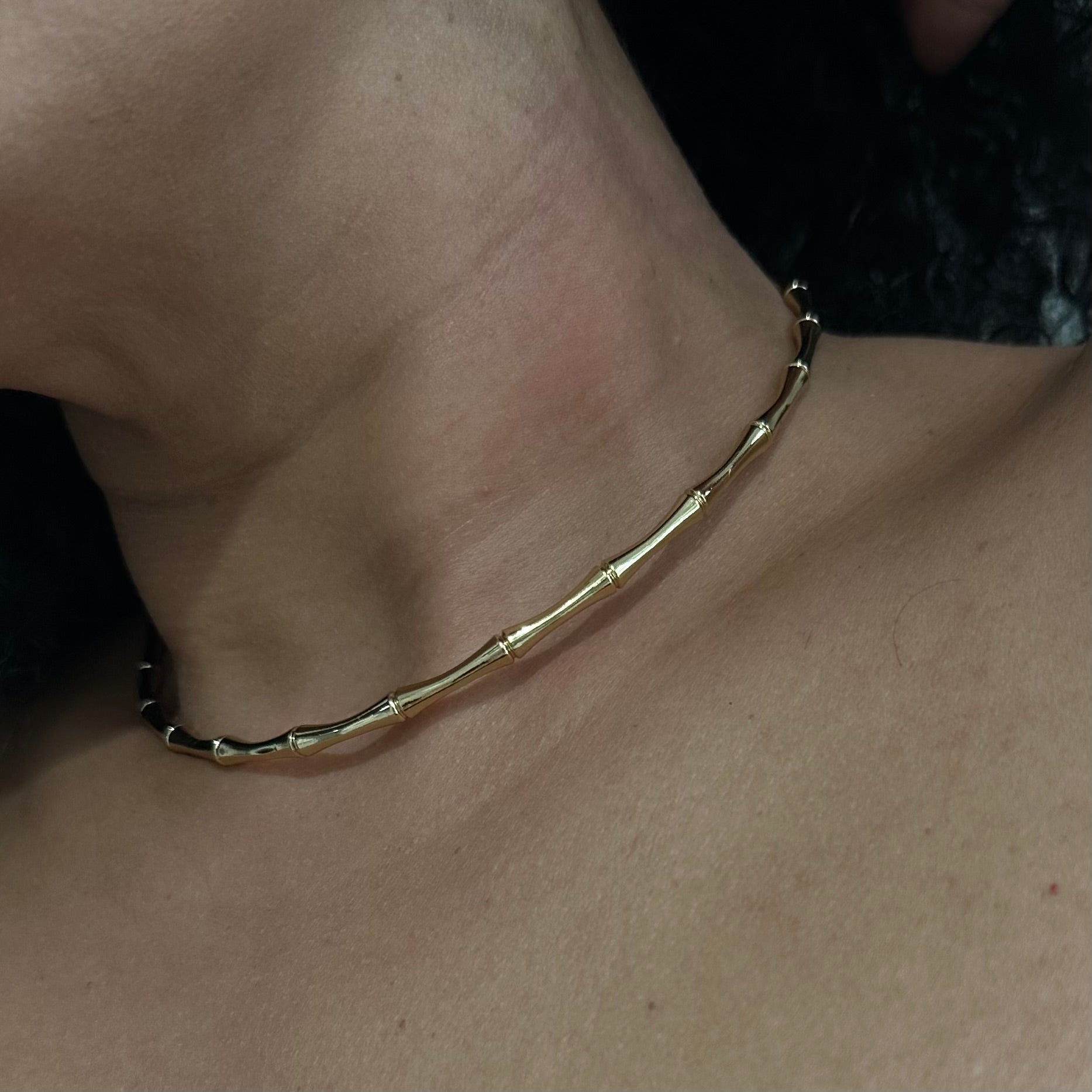 Bamboo Open Choker Necklace