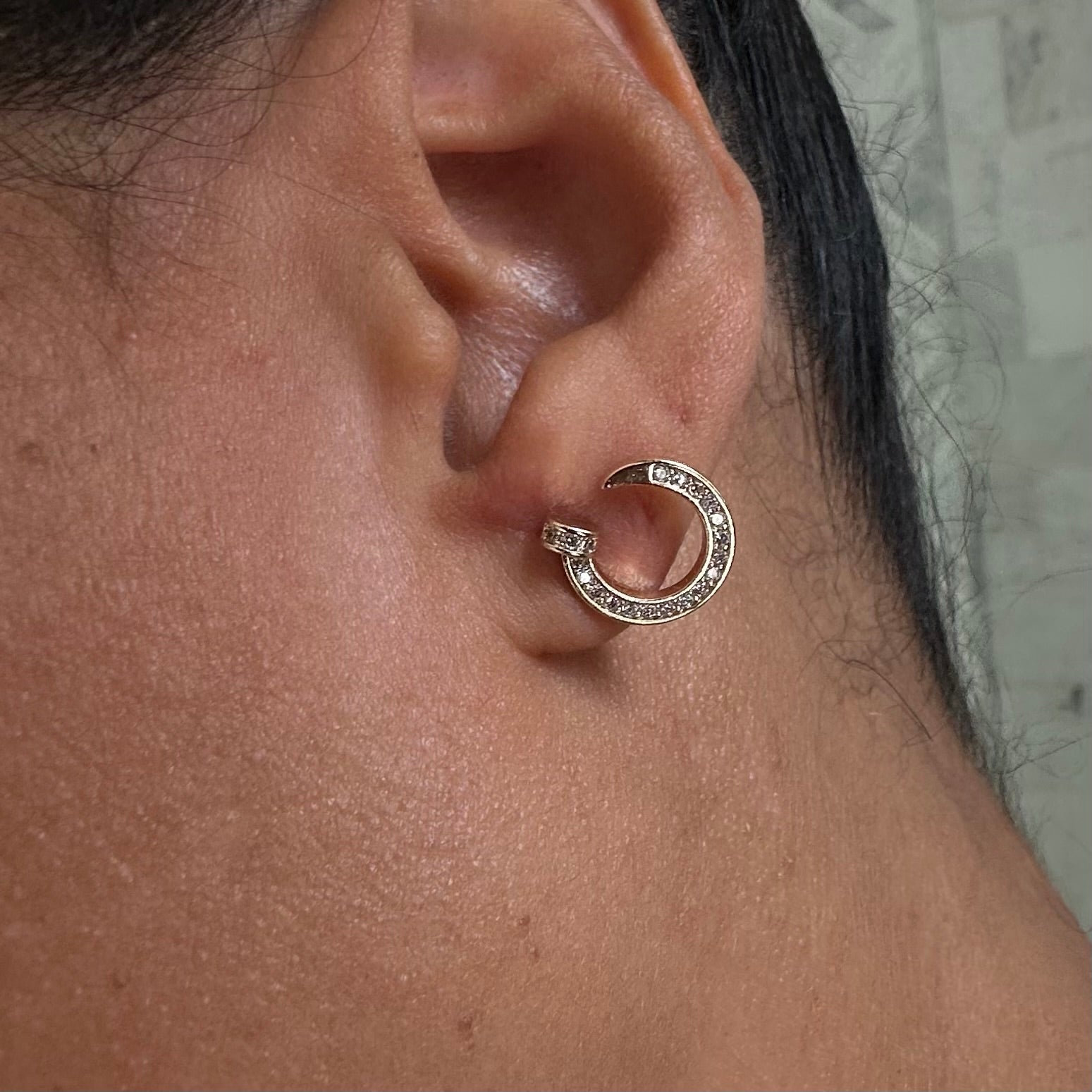Nail Circle Studs Earrings
