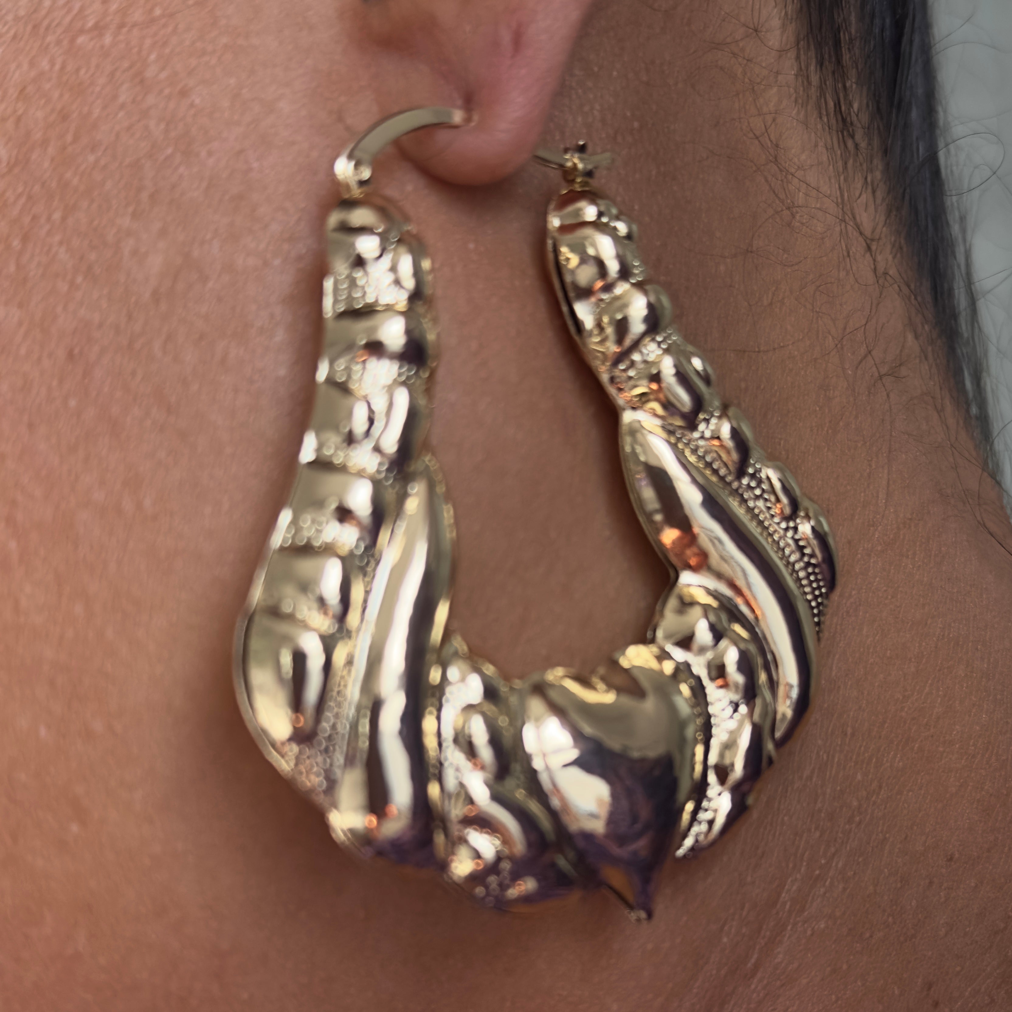 Heart Bell Bamboo Hoops