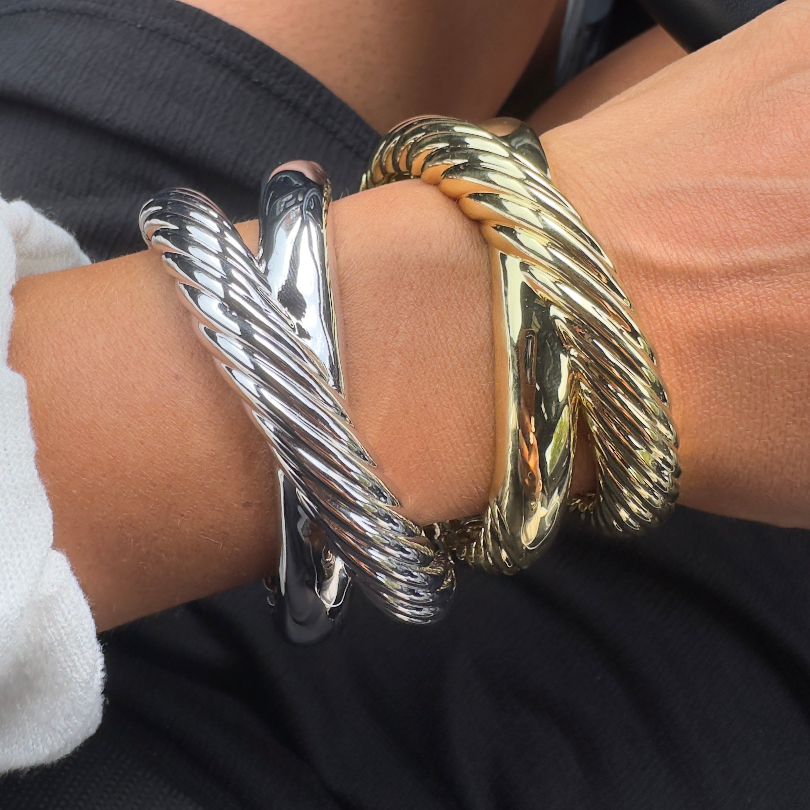 Cable Criss Bangle