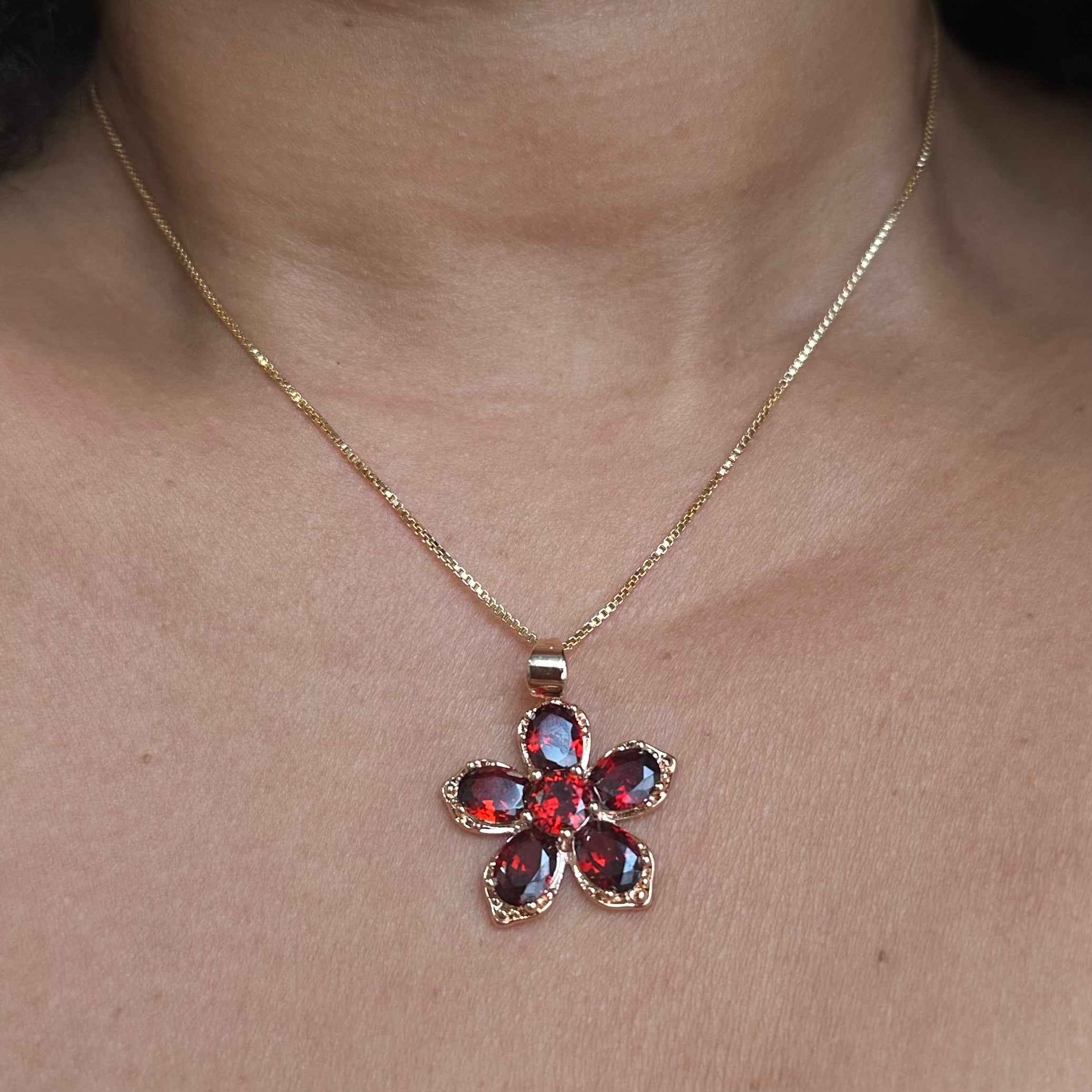 Crimson Bloom Necklace