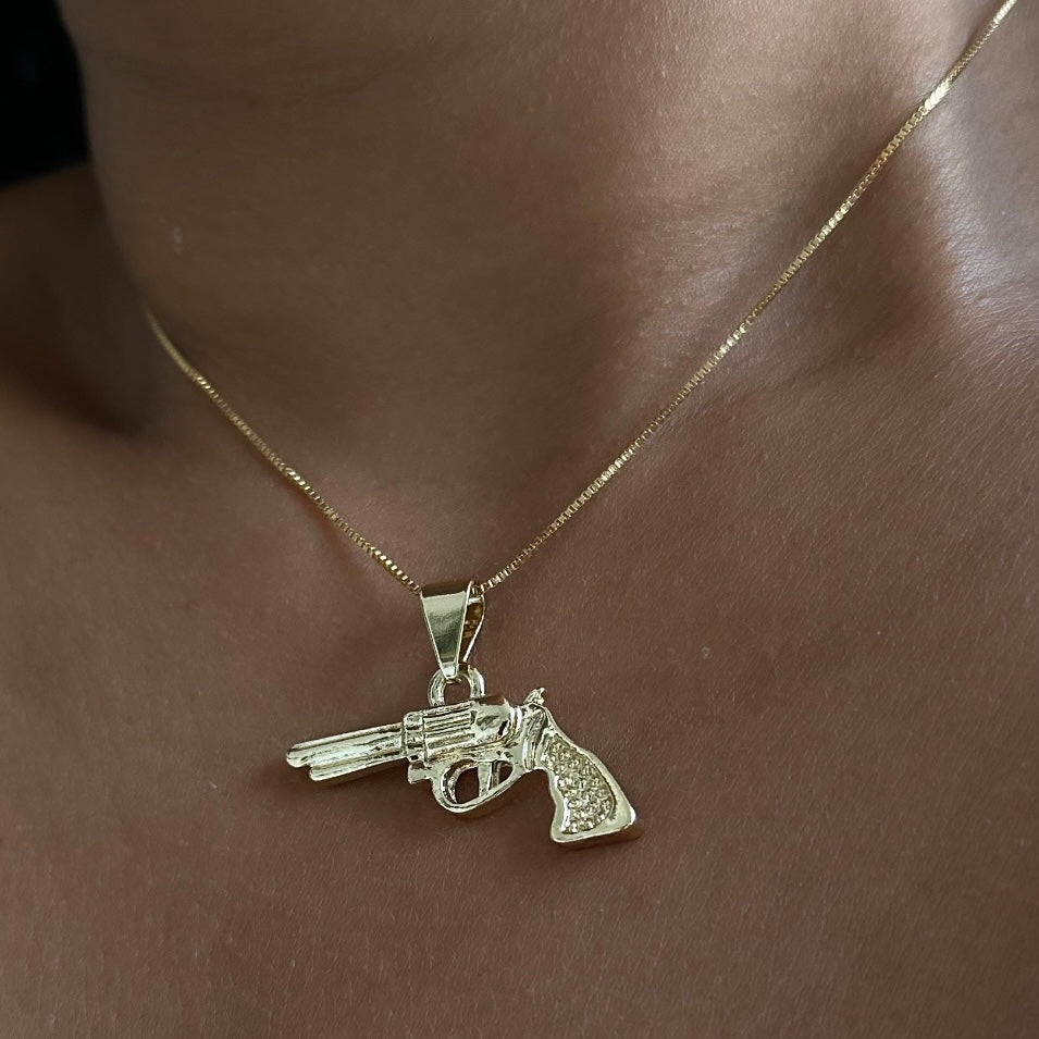 Mini revolver Pendant Necklace