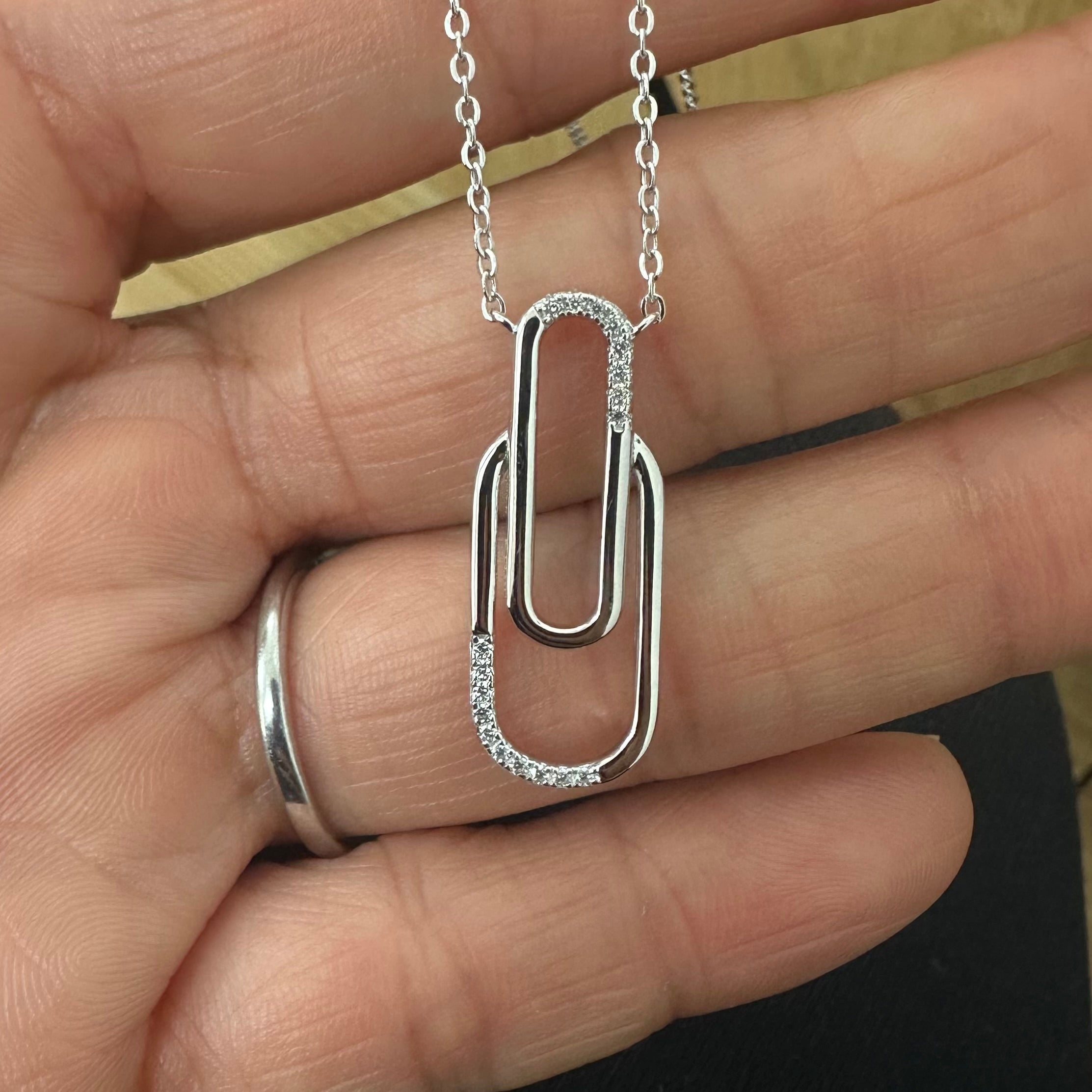 Plain Paper Clip Neckalce