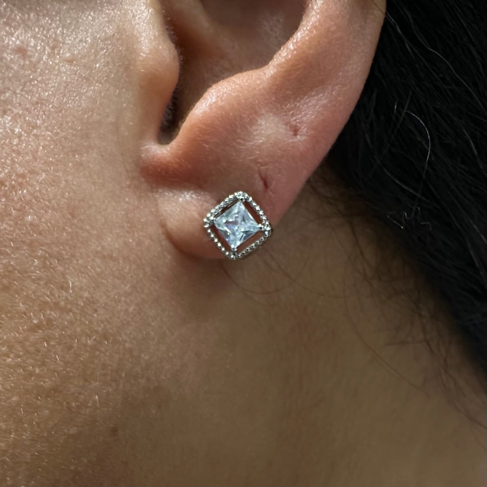 Diamond Frame Studs
