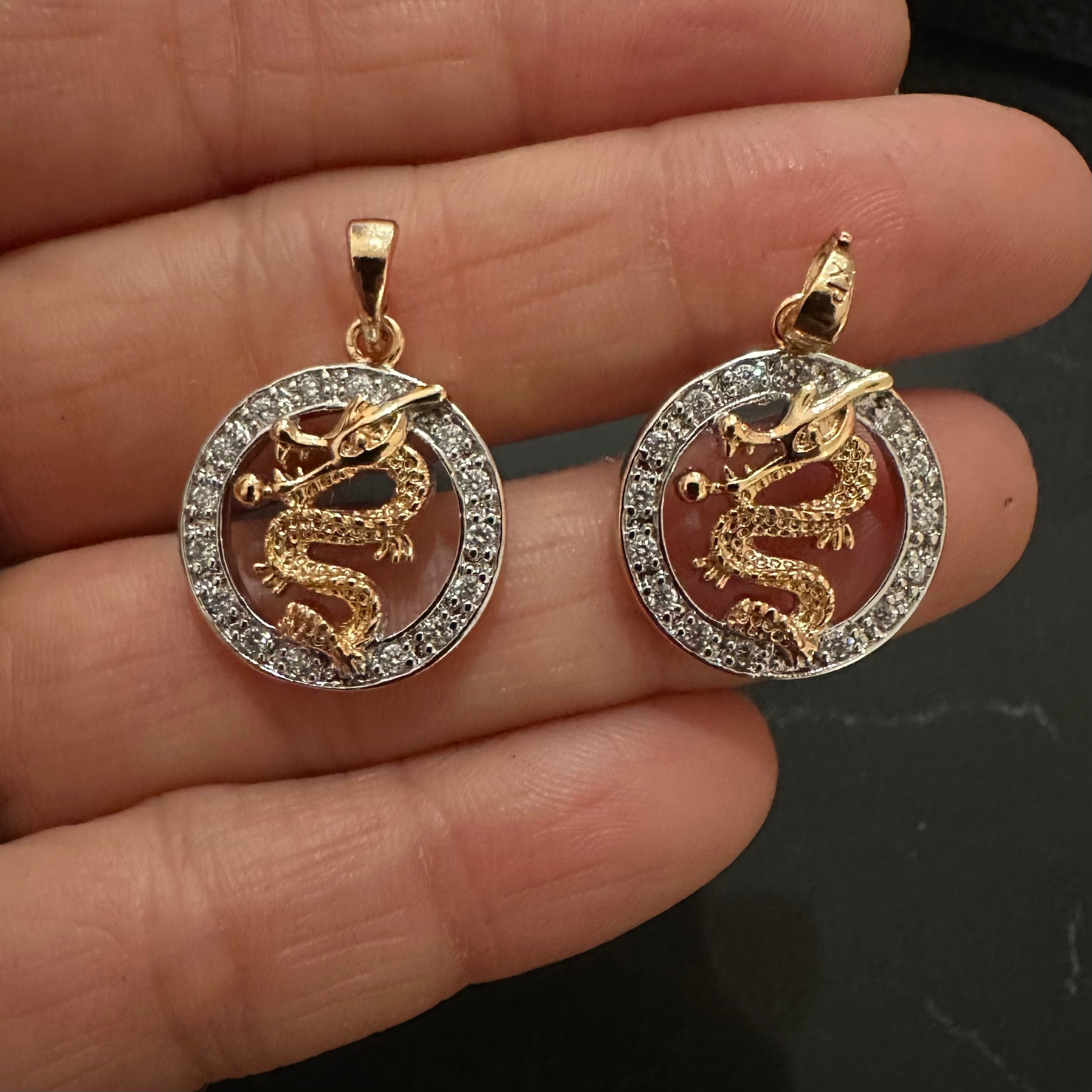 Micro Dragon Circle Pendant