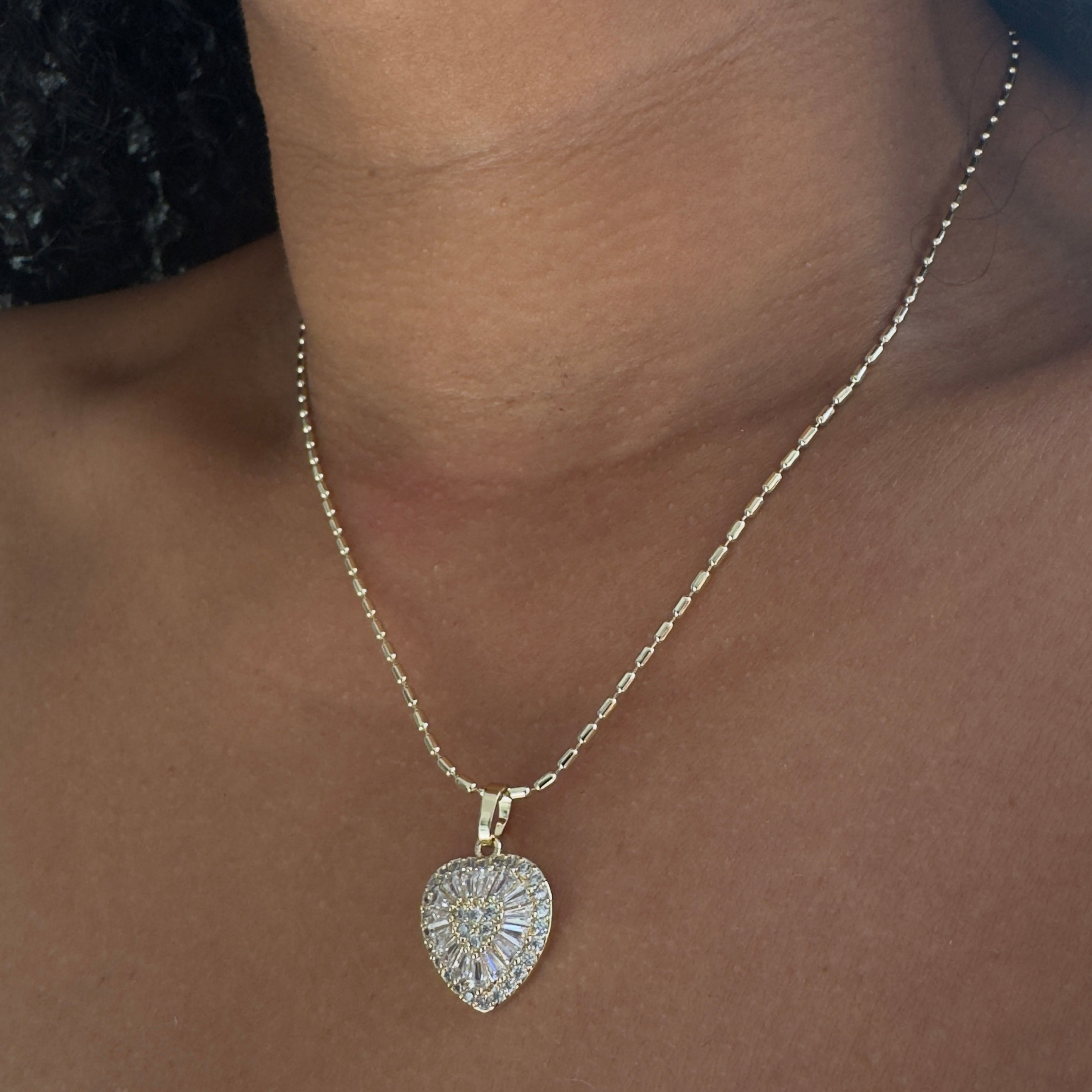 Baguette Heart Necklace