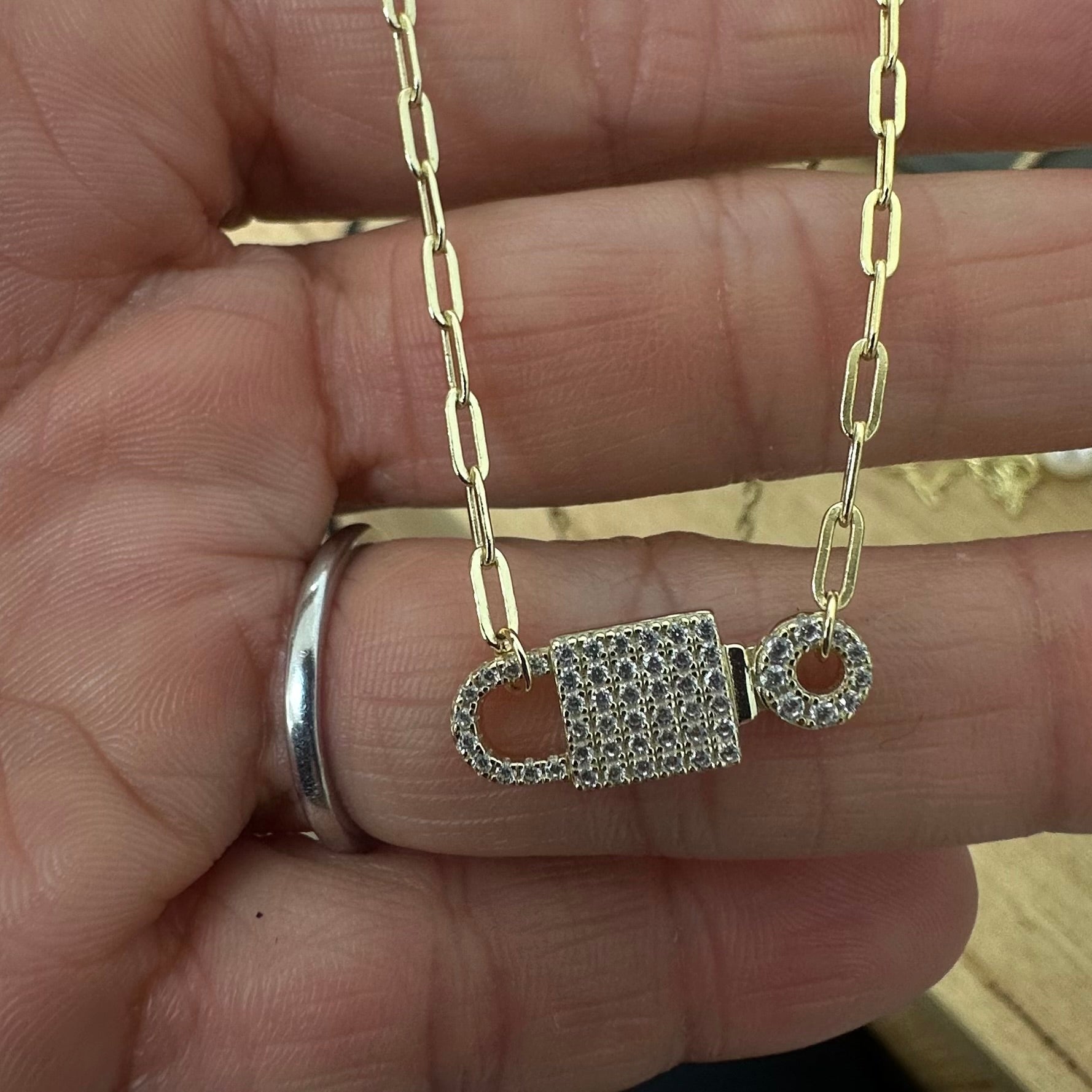 Locked in Paper Clip Necklace
