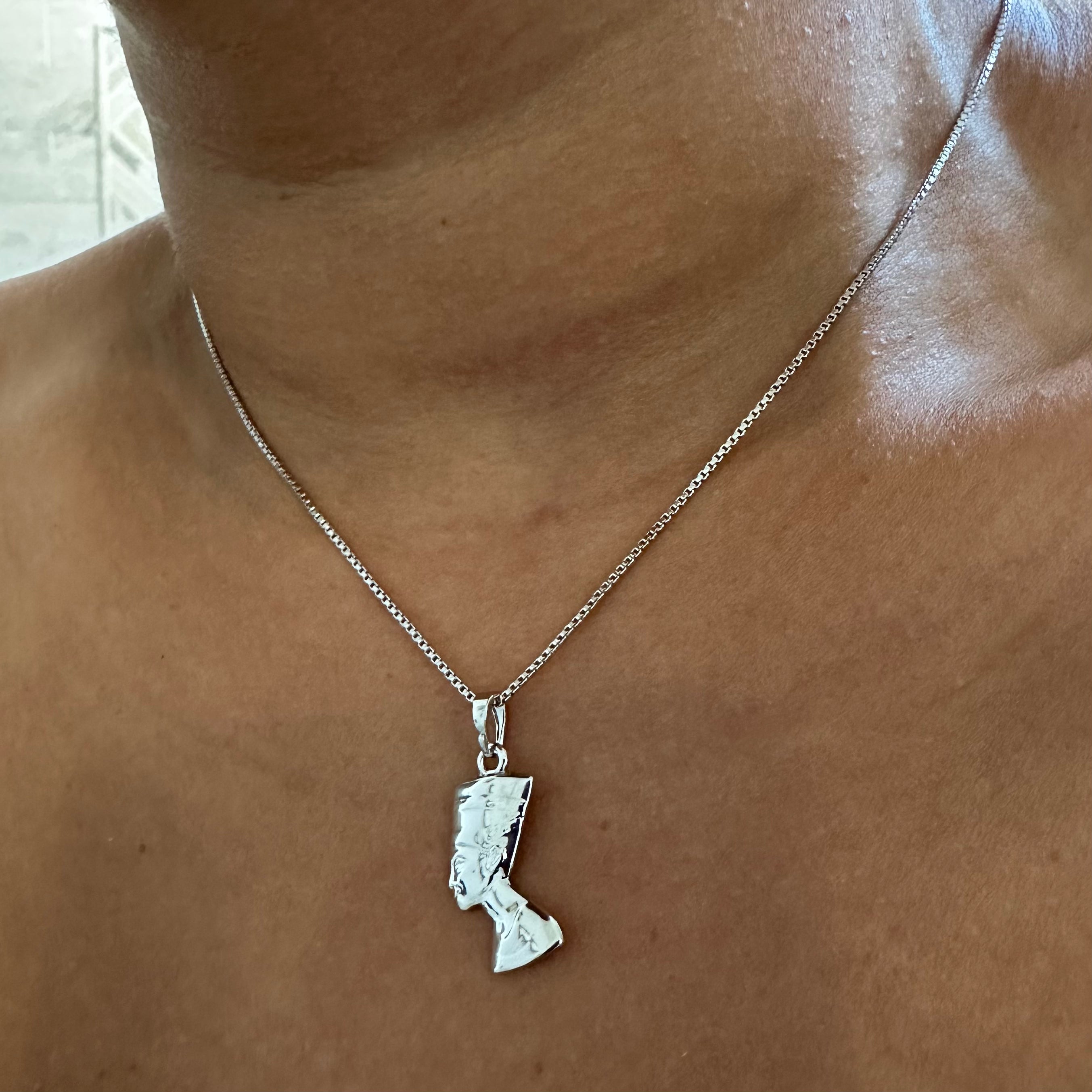 Micro Nefertiti Charm Necklace