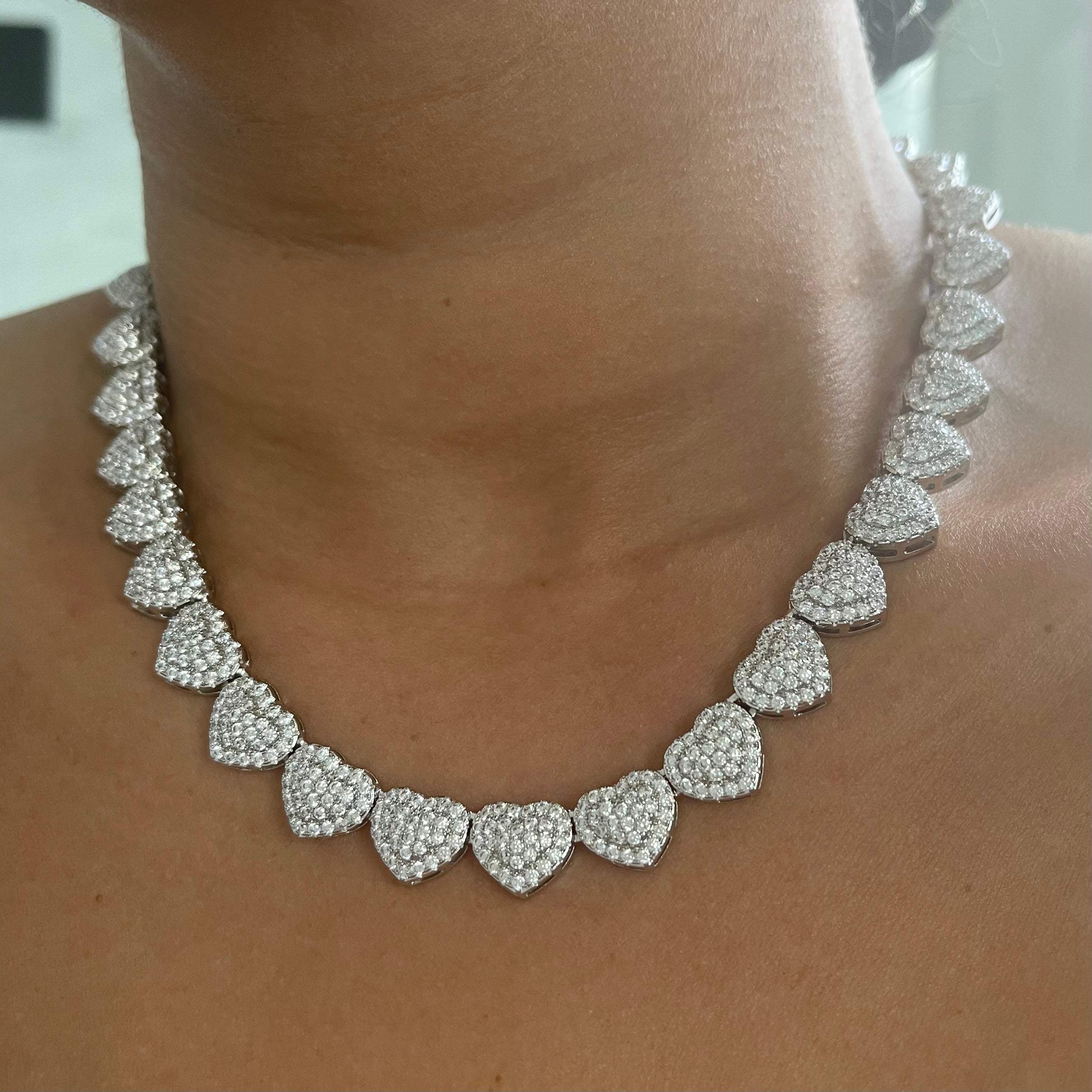 Chunky Icy Heart Necklace