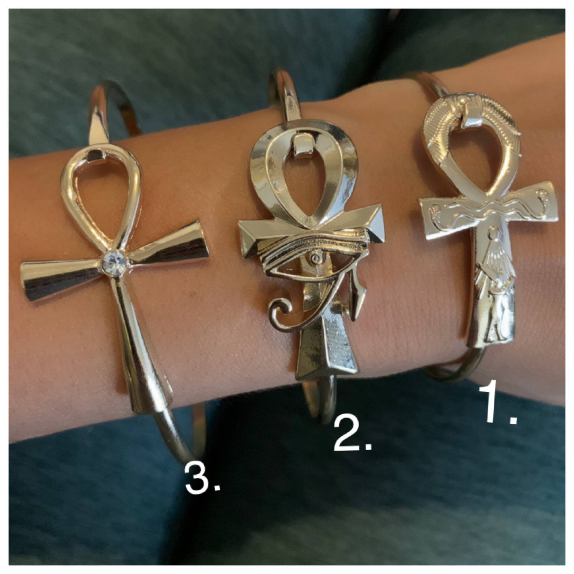 Dainty Ankh Bangle  ( Sold Separately)