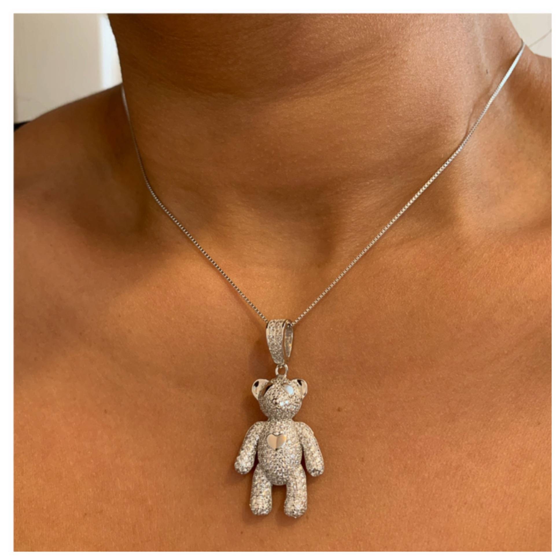 Teddy Bear Pendant Necklace