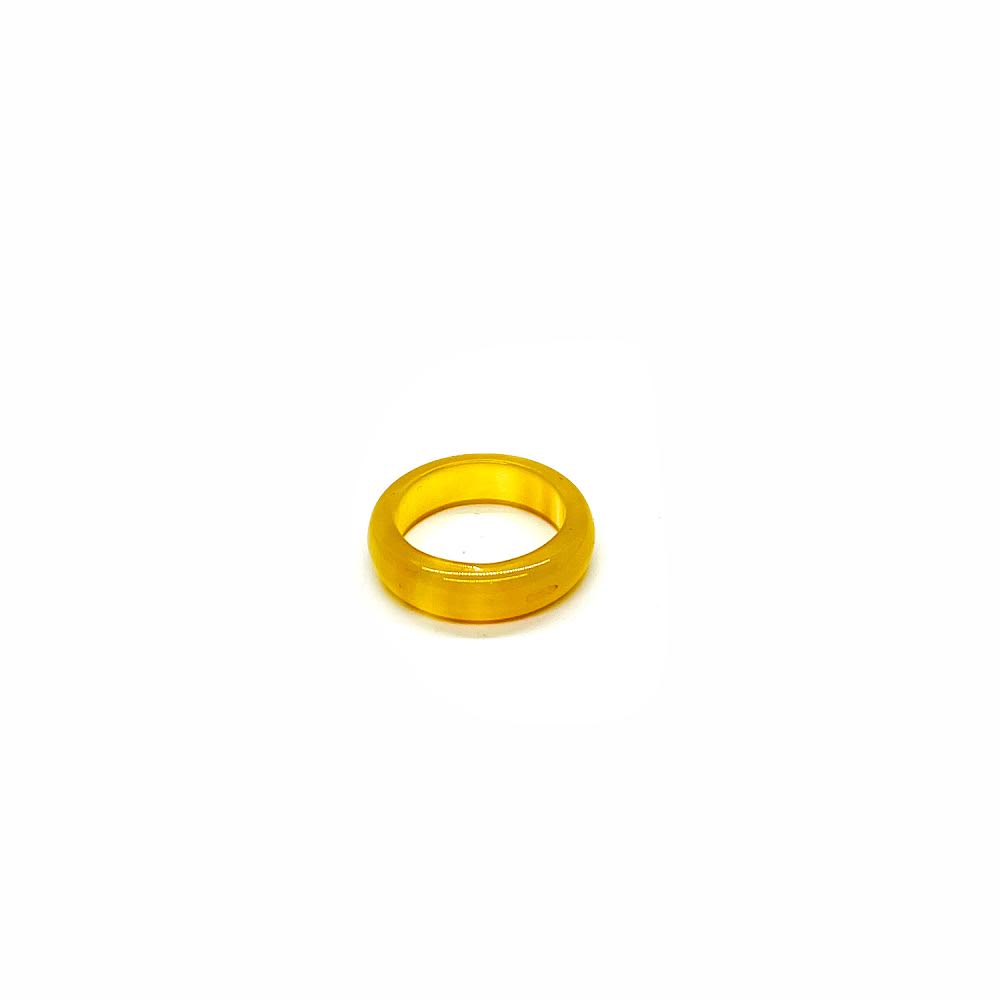 Chunky Yellow Jade Ring