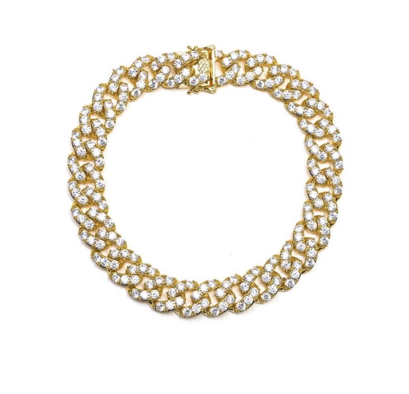 Icy Chunky Cuban Anklet