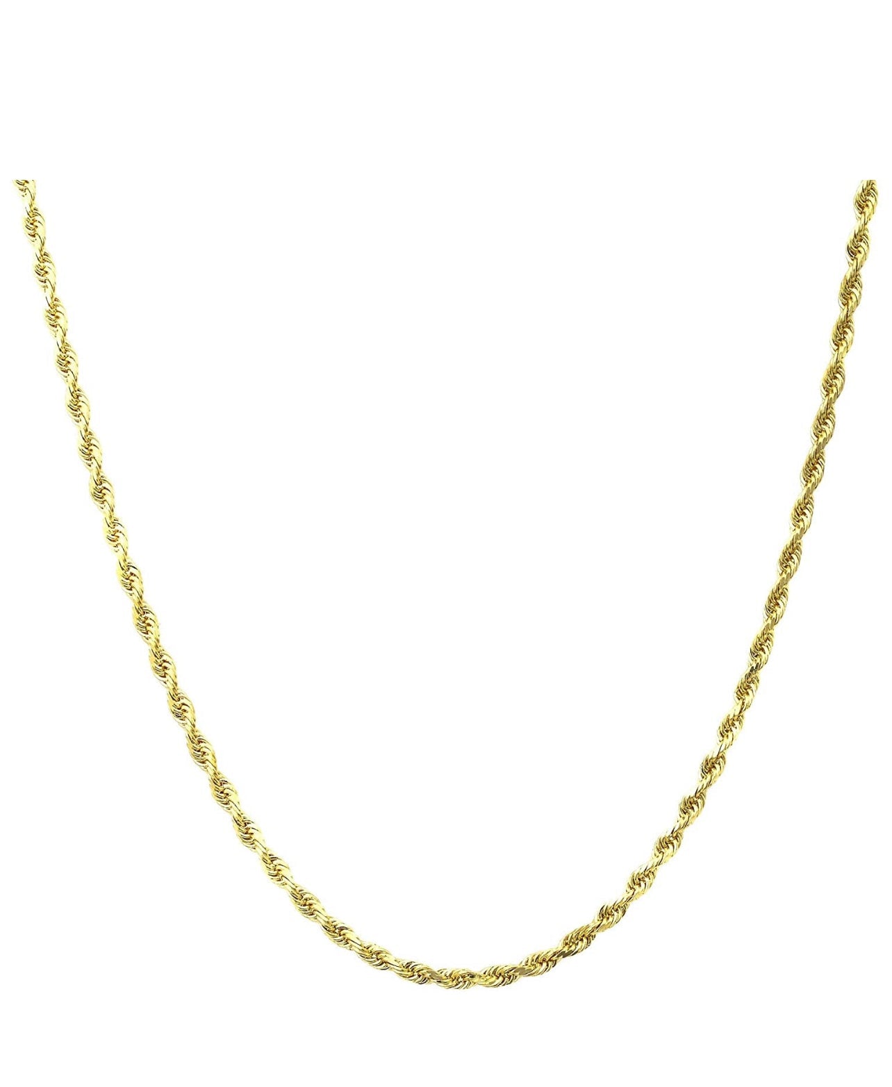 Dainty rope chain with no pendant