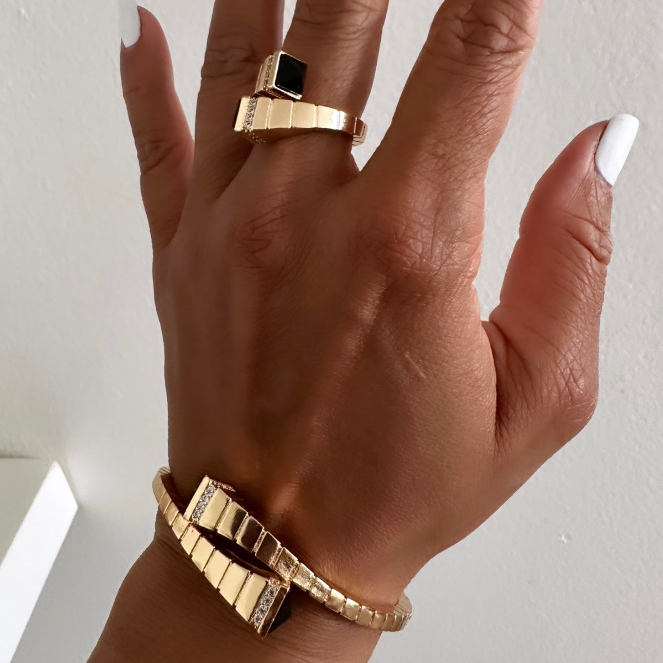 Ridge Opal Bangle and Ring Set